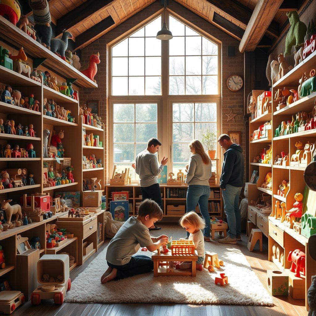 Curated wooden toys selection
