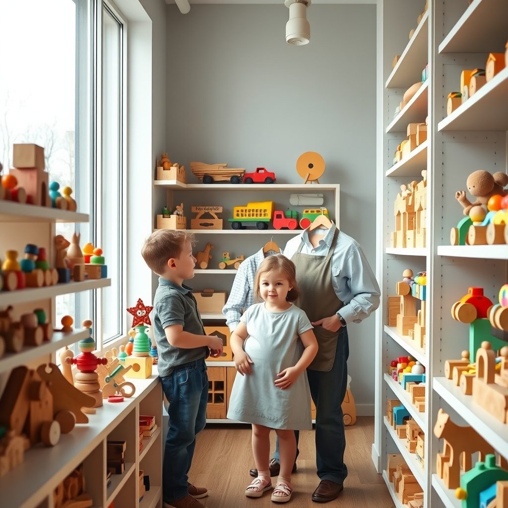 Wooden toys for imaginative play